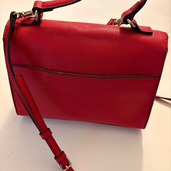 KELLY & KATIE Red and Pink Hand bag with Crossbody Strap - Picture 2 of 4